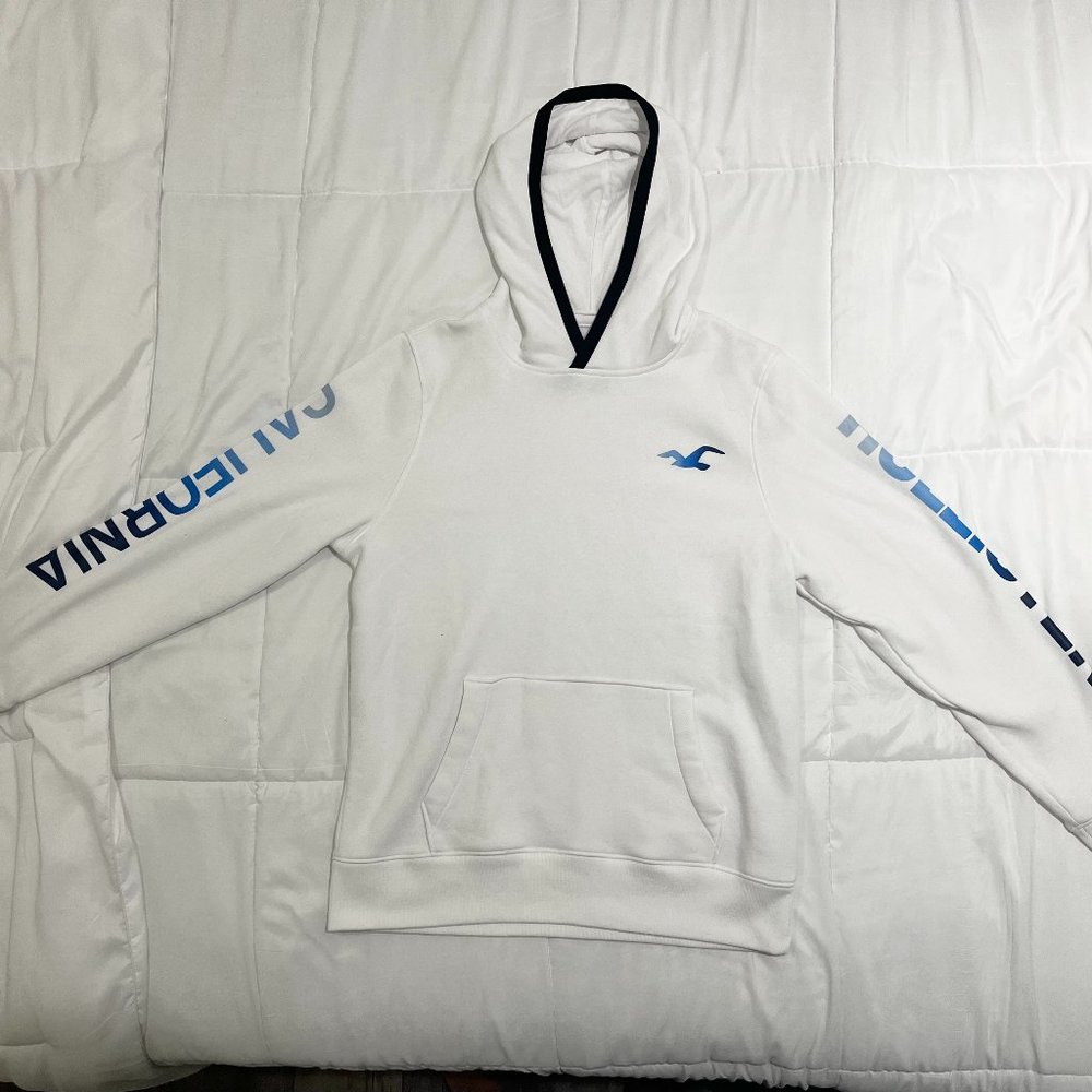 Large Size, White, Hollister Hoodie